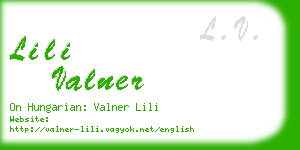 lili valner business card